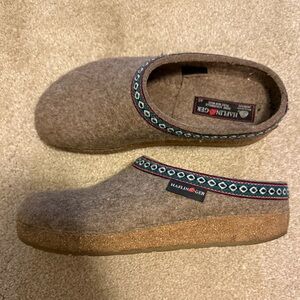 Haflinger Natural Wool Footwear in color Earth